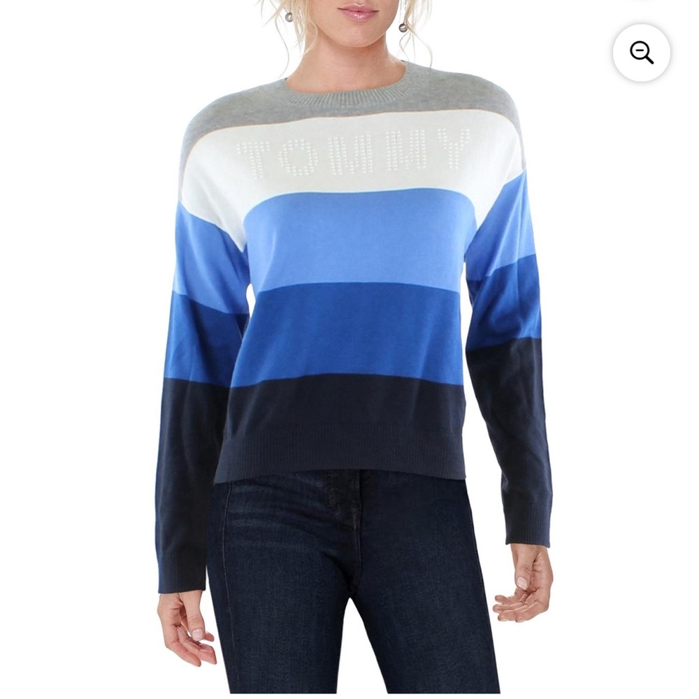 Tommy Hilfiger Women's Striped Crewneck Everyday Sweater